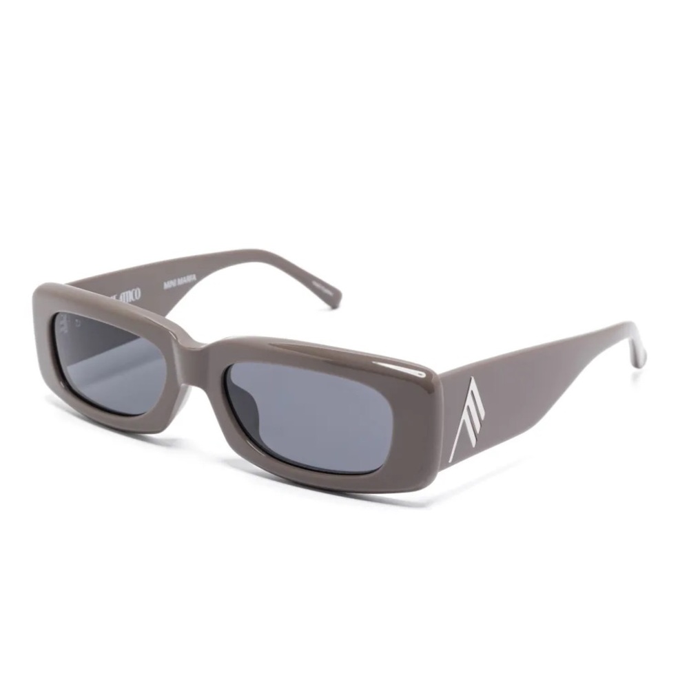 NWOT The Attico x Linda Farrow Mini Marfa sunglasses In Taupe